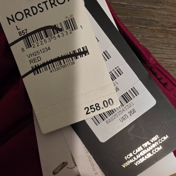 ViX Paula Hermanny Matte Liza One Piece NWT Burgundy Large - Picture 7 of 11